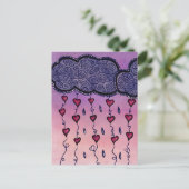 Schattigee bewolking, harten en regendruppels briefkaart (Staand voorkant)