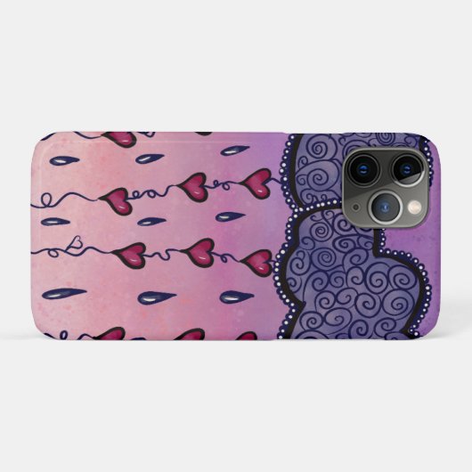 Schattigee bewolking, harten en regendruppels Case-Mate iPhone case (Achterkant (horizontaal))