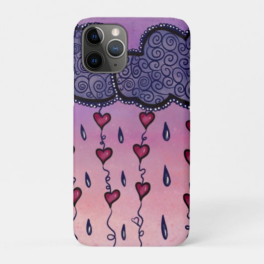 Schattigee bewolking, harten en regendruppels Case-Mate iPhone case (Achterkant)