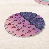 Schattigee bewolking, harten en regendruppels kartonnen onderzetters (Gekanteld)