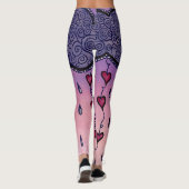 Schattigee bewolking, harten en regendruppels leggings (Achterkant)