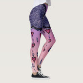 Schattigee bewolking, harten en regendruppels leggings (Rechts)