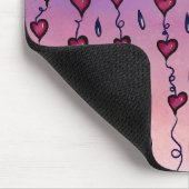 Schattigee bewolking, harten en regendruppels muismat (Hoek)