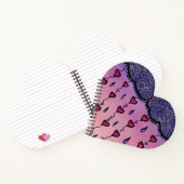 Schattigee bewolking, harten en regendruppels notitieboek (Binnen)