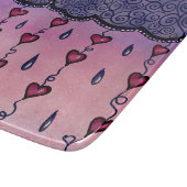 Schattigee bewolking, harten en regendruppels snijplank (Hoek)