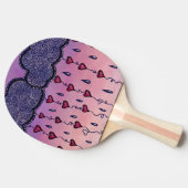 Schattigee bewolking, harten en regendruppels tafeltennisbatje (Zijkant)