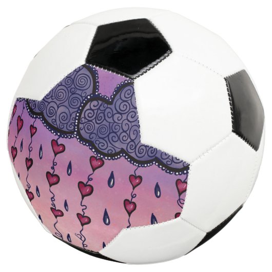 Schattigee bewolking, harten en regendruppels voetbal (Drie kwart)