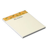 Schattigee Bezige Bijenleraar Van het Bureau van Notitieblok (Schuin)