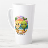 Schattigee BFF Quote Citroen en Limoen-tekens Zons Latte Mok (Linkerhoek)