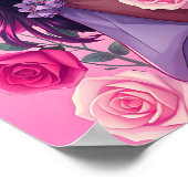 Schattigee bi-raciale anime-Valentijnsdag Poster (Hoek)