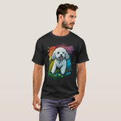 Schattigee Bichon Frise Dog op Bichon Frise Lover T-shirt (Voorkant volledig)