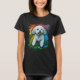 Schattigee Bichon Frise Dog op Bichon Frise Lover T-shirt
