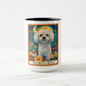 Schattigee Bichon Frise Dog Tarot Kaart Mok (Midden)