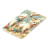 Schattigee Bichon Frisé Illustratie Magneet (Linkerzijde)