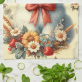 Schattigee Bichon Frisé Illustratie Theedoek (Gevouwen)