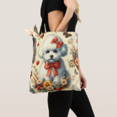 Schattigee  Bichon Frisé Illustratie Tote Bag (Dichtbij)