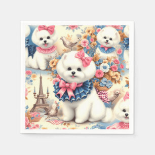 Schattigee Bichon Frisé Naadloos Servet