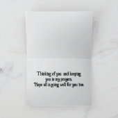 Schattigee bidengel Wenskaart Kaart (Binnen)