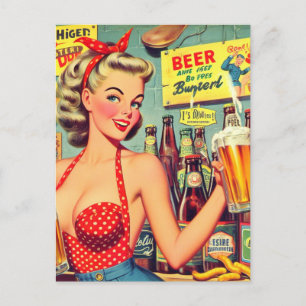 Schattigee  Bierpin up Briefkaart