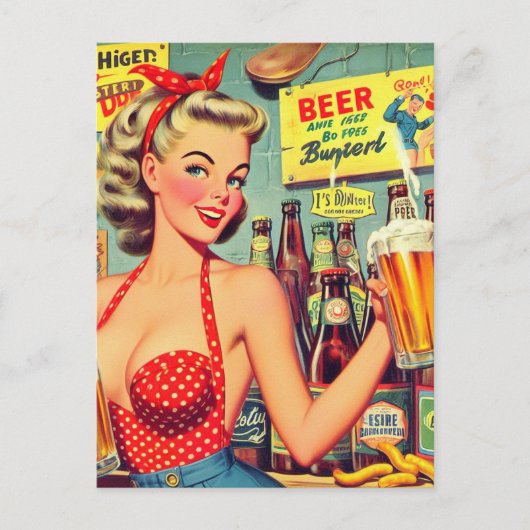 Schattigee  Bierpin up Briefkaart (Voorkant)
