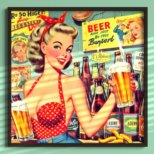 Schattigee Bierpin up Poster