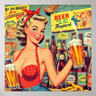Schattigee  Bierpin up Poster