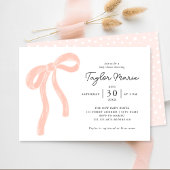 Schattigee Big Bow | Meisje Baby shower Uitnodigin Kaart