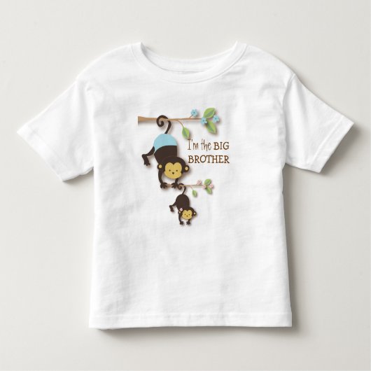 Schattigee Big Brother Monkey met Lil' Baby Sis Kinder Shirts (Voorkant)