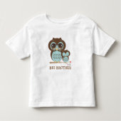 Schattigee Big Brother Owl met Sleepy Lil' Baby Br Kinder Shirts (Voorkant)
