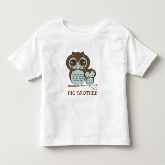 Schattigee Big Brother Owl met Sleepy Lil' Baby Br Kinder Shirts (Voorkant)