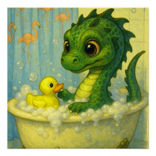Schattigee Big Eye baby zee Slang Bubble Bath Fant Perfect Poster