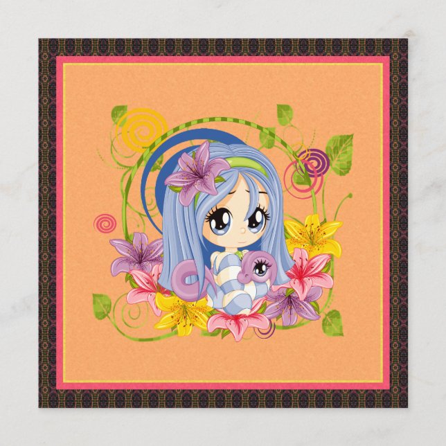 Schattigee Big Eyed Chibi Dragon Fairy (Voorkant)