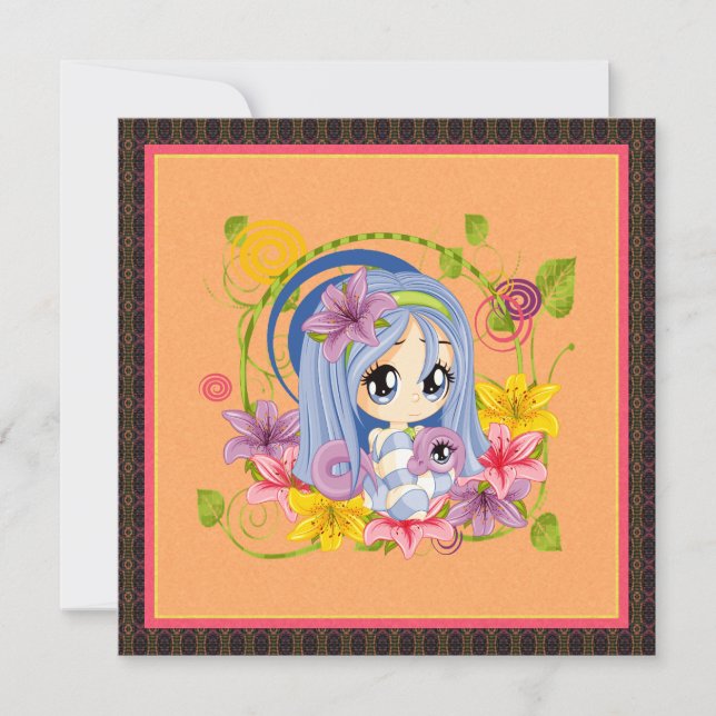 Schattigee Big Eyed Chibi Dragon Fairy (Voorkant)