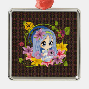 Schattigee Big Eyed Chibi Dragon Fairy Metalen Ornament