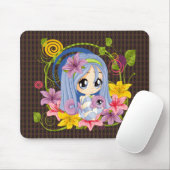 Schattigee Big Eyed Chibi Dragon Fairy Muismat (Met muis)
