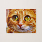 Schattigee Big Eyed Ginger Cat Legpuzzel (Horizontaal)