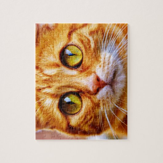 Schattigee Big Eyed Ginger Cat Legpuzzel (Verticaal)