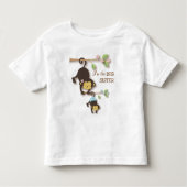 Schattigee Big Sister Monkey met Lil' Baby Brother Kinder Shirts (Voorkant)
