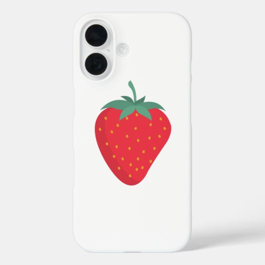Schattigee Big Strawberry iPhone 16 Hoesje (Achterkant)