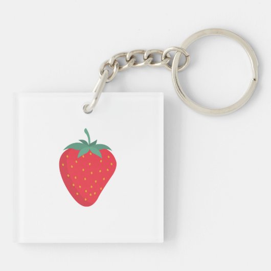 Schattigee Big Strawberry Sleutelhanger (Achterkant)