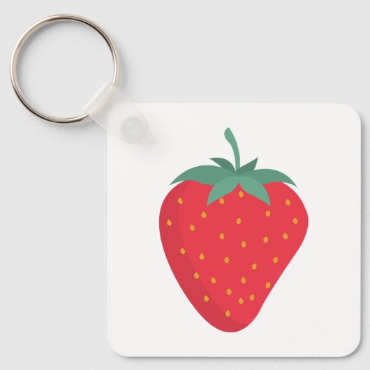 Schattigee Big Strawberry Sleutelhanger (Voorkant)