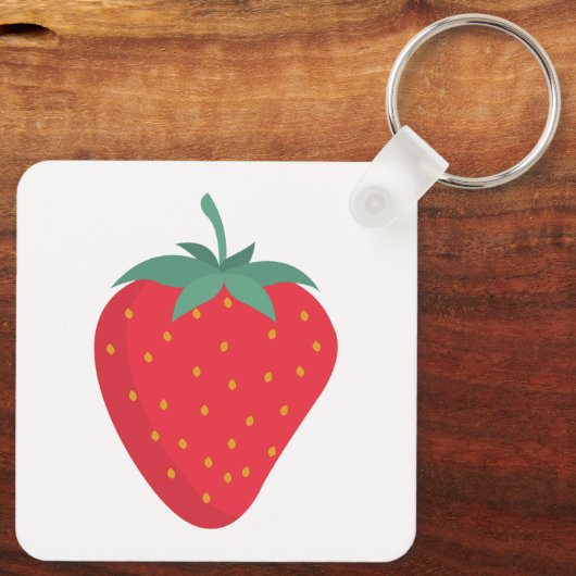 Schattigee Big Strawberry Sleutelhanger (Achterkant)