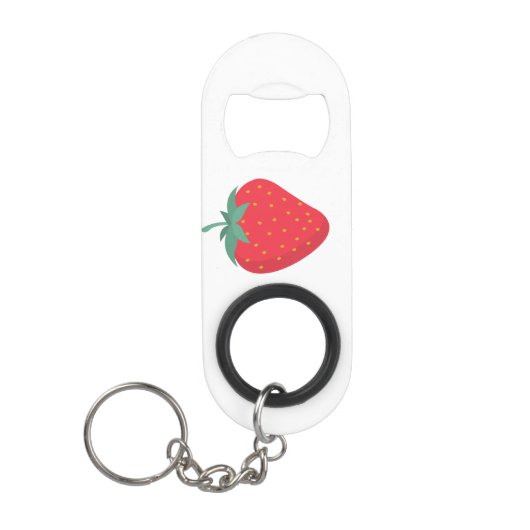 Schattigee Big Strawberry Sleutelhanger Mini Flessenopener (Voorkant)