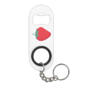Schattigee Big Strawberry Sleutelhanger Mini Flessenopener (Achterkant)