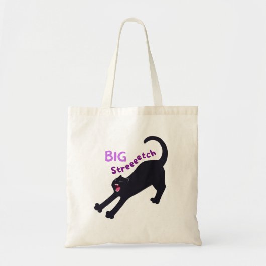 Schattigee Big Stretch Black Cat - voor kattenlief Tote Bag (Voorkant)