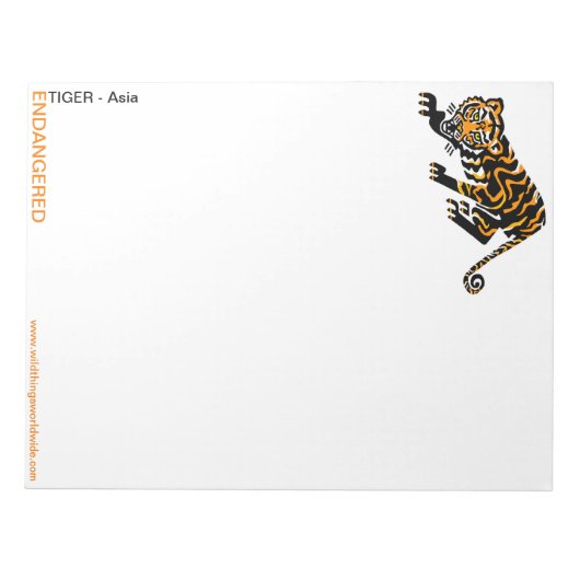 Schattigee bigcat - TIJGER - Behoud - Notitieblok (Voorkant)