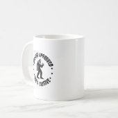 Schattigee Bigfoot goedgekeurde retro-Mok Koffiemok (Voorkant links)