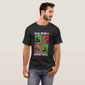 Schattigee Bigfoot Santa Animals Lover Merry Chris T-shirt (Voorkant volledig)