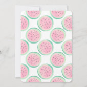 Schattigee biggetje eten watermeloen verjaardag kaart (Achterkant)