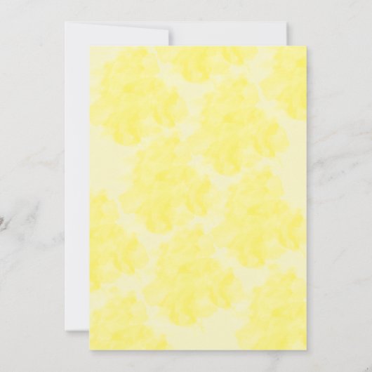 Schattigee bij een geel zwart eerste verjaardagsfe kaart (Achterkant)